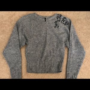 7 For All Mankind Embellished Pullover Sweater
